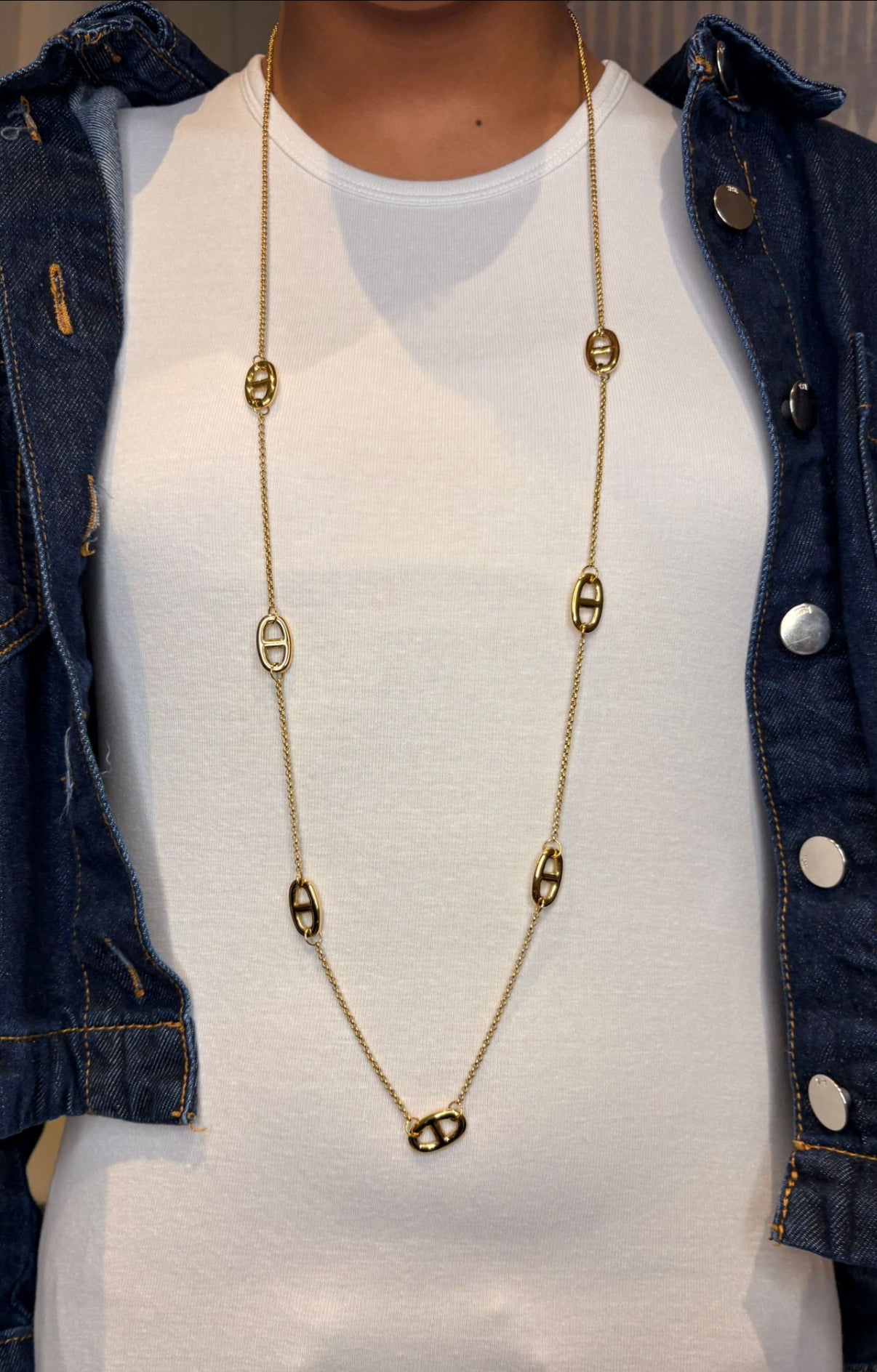 Sautoir Maille Marine Lyly