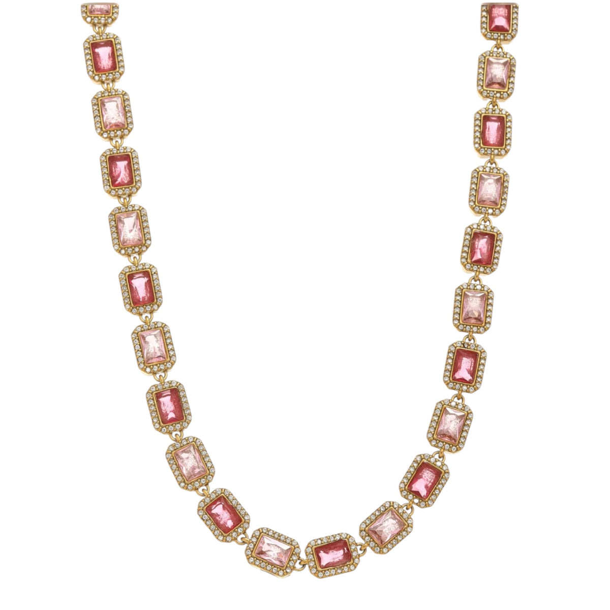 Collier rubis rose