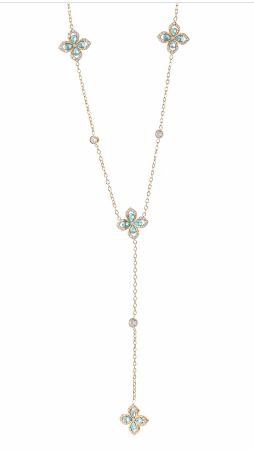 Collier Y Amely bleu