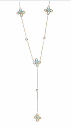 Collier Y Amely bleu