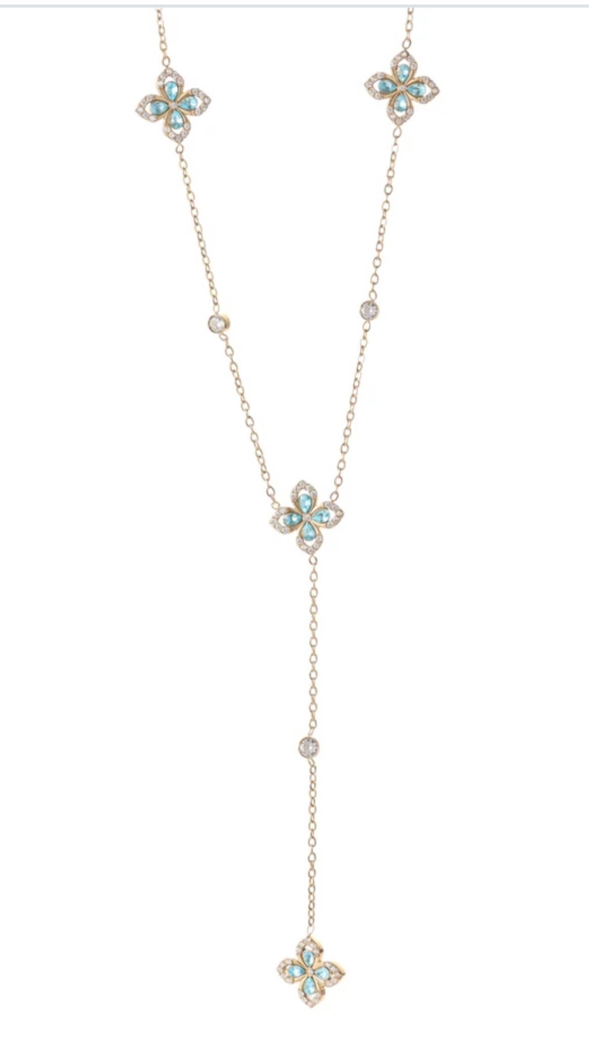 Collier Y Amely bleu