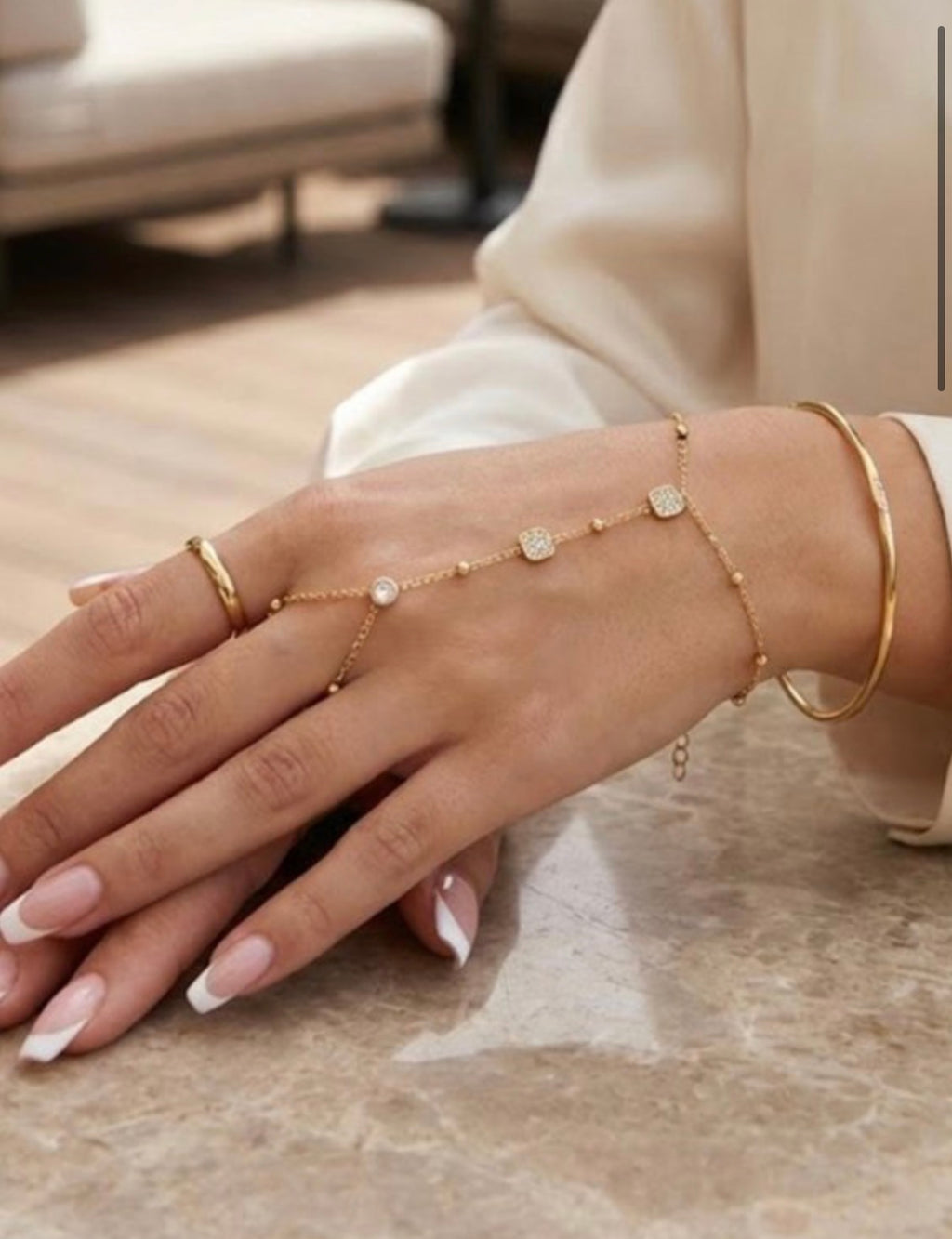Bracelet chaîne de main Ziraya