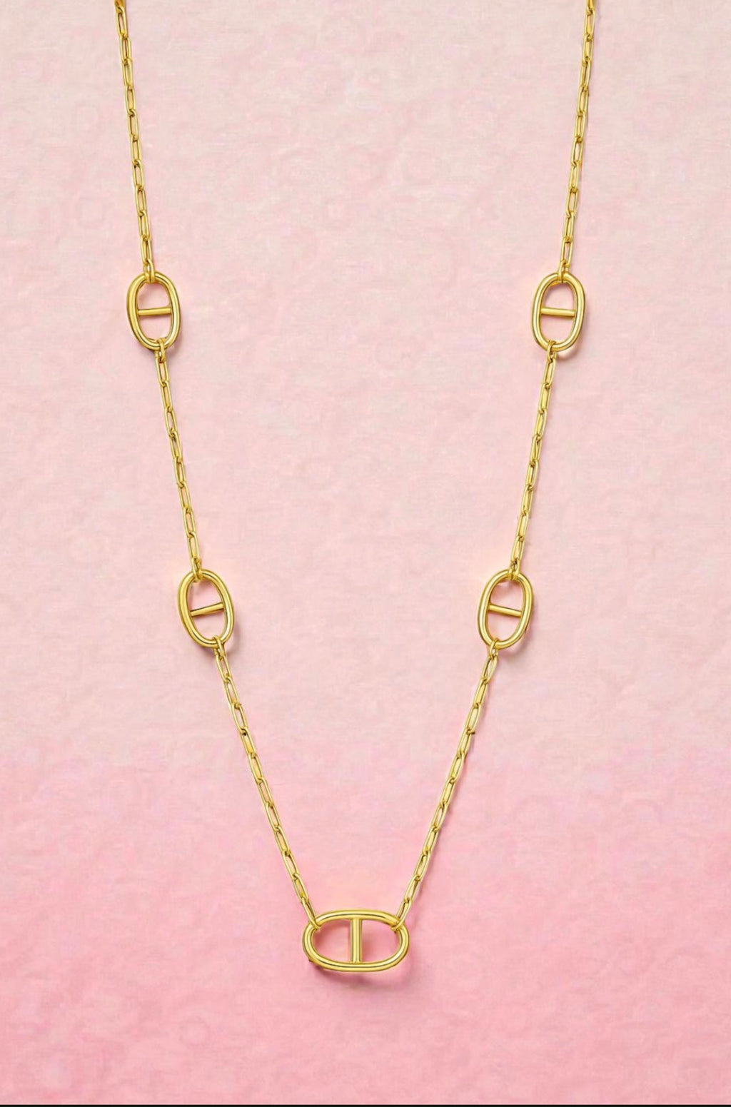 Sautoir maille marine Inès