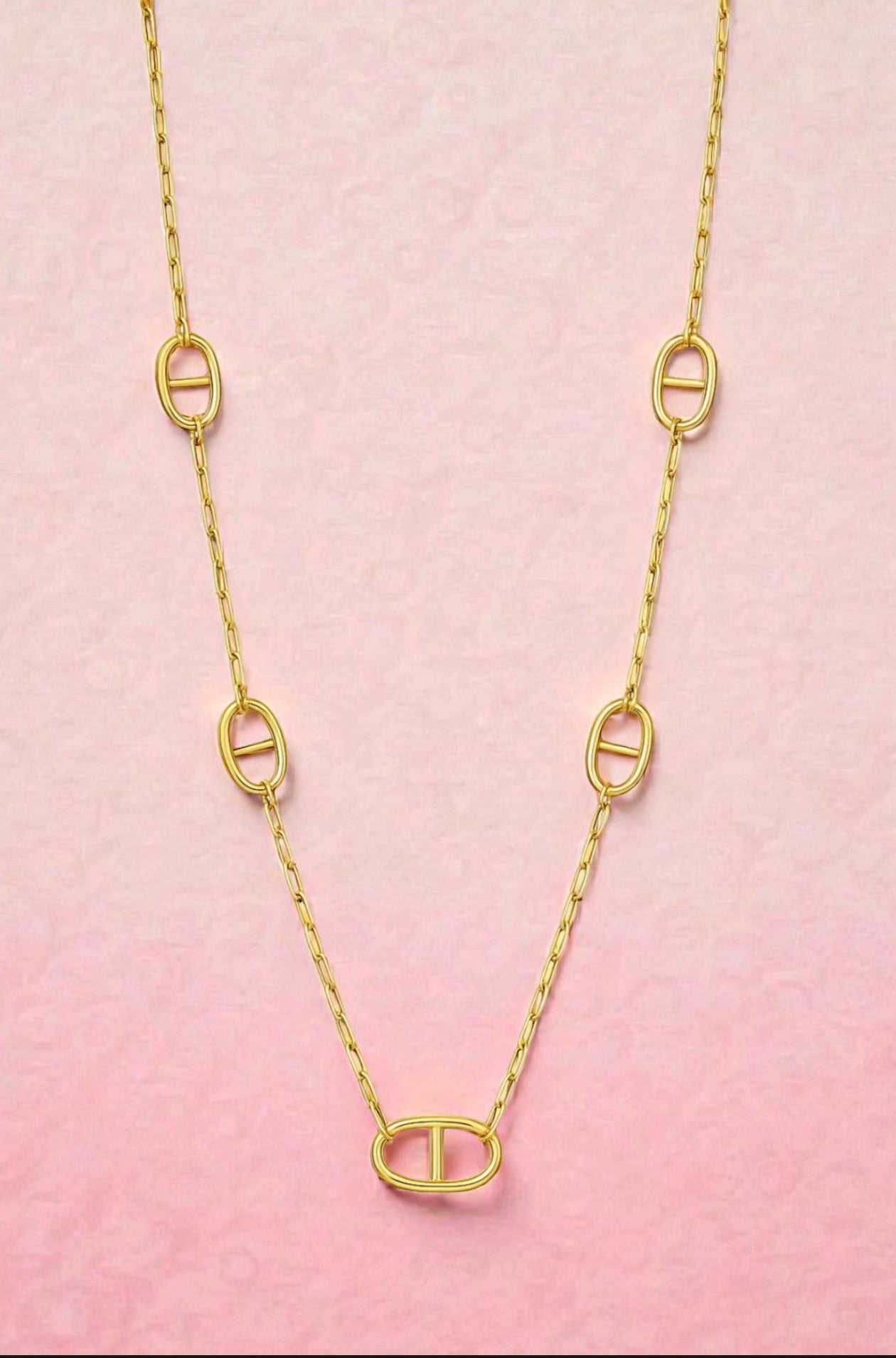 Sautoir maille marine Inès