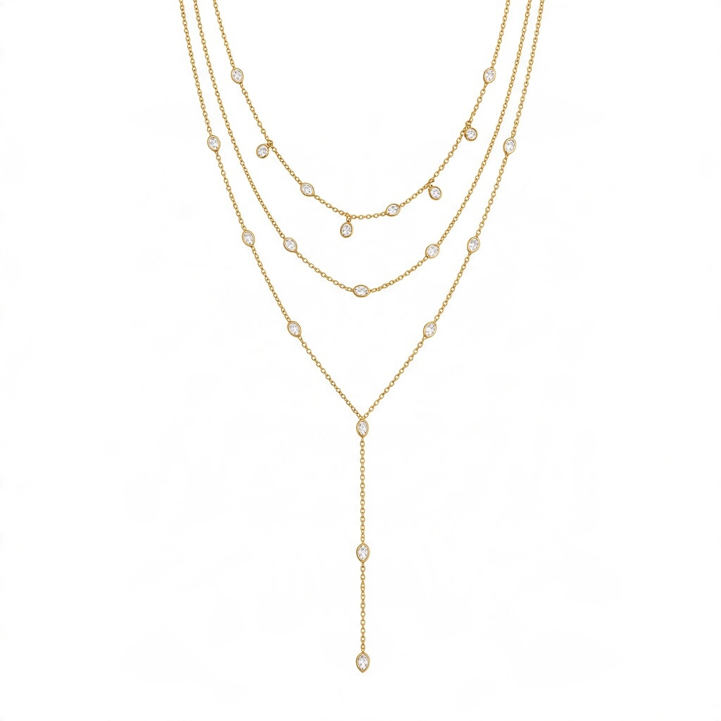 Collier triple strass