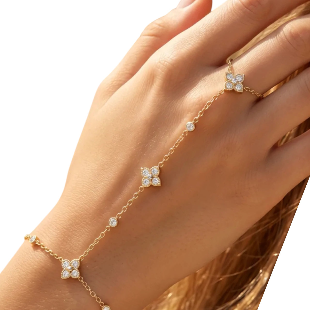 Bracelet chaîne de main Yvana