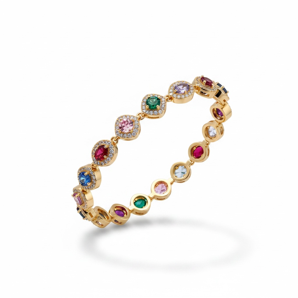 Bracelet rivière multicolore