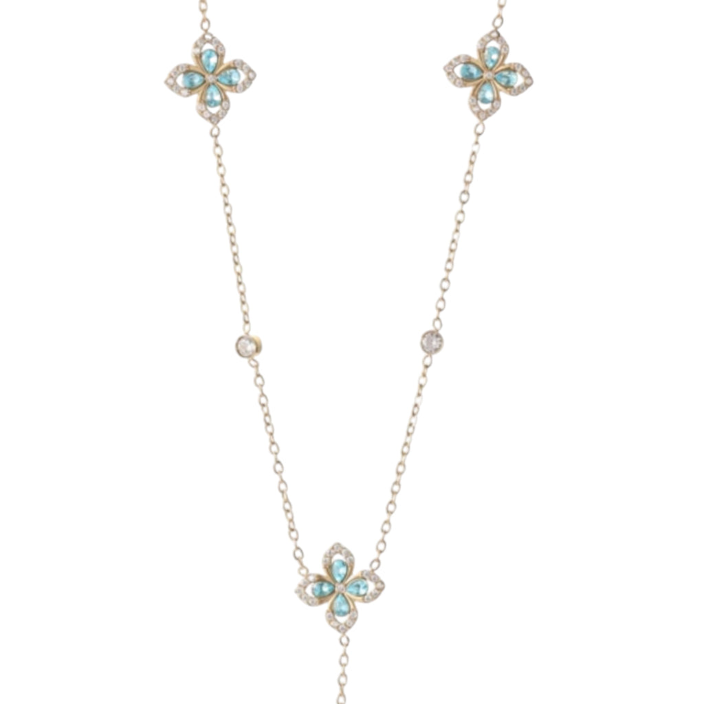 Collier Y Amely bleu
