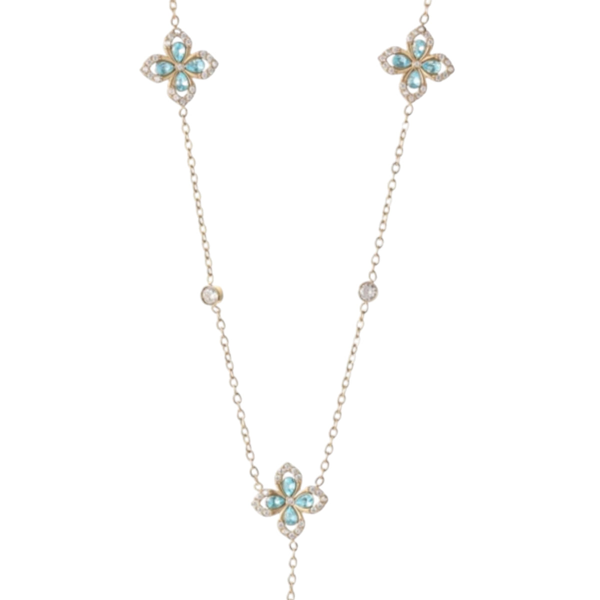 Collier Y Amely bleu