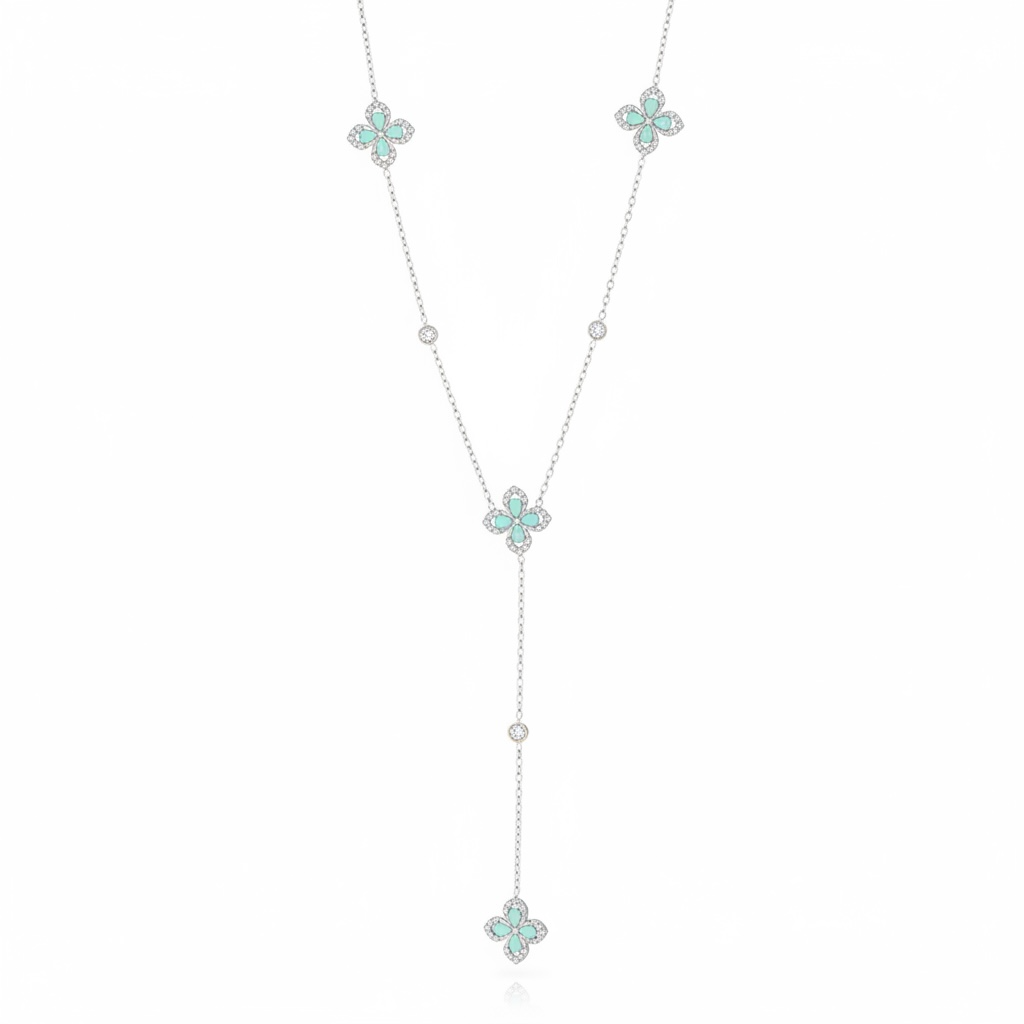 Collier Y Amely bleu