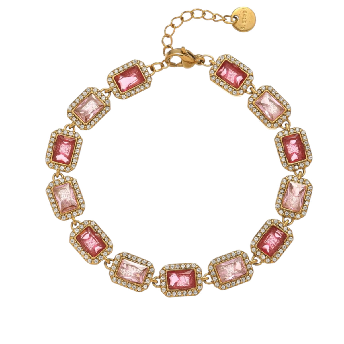 Bracelet rubis rose
